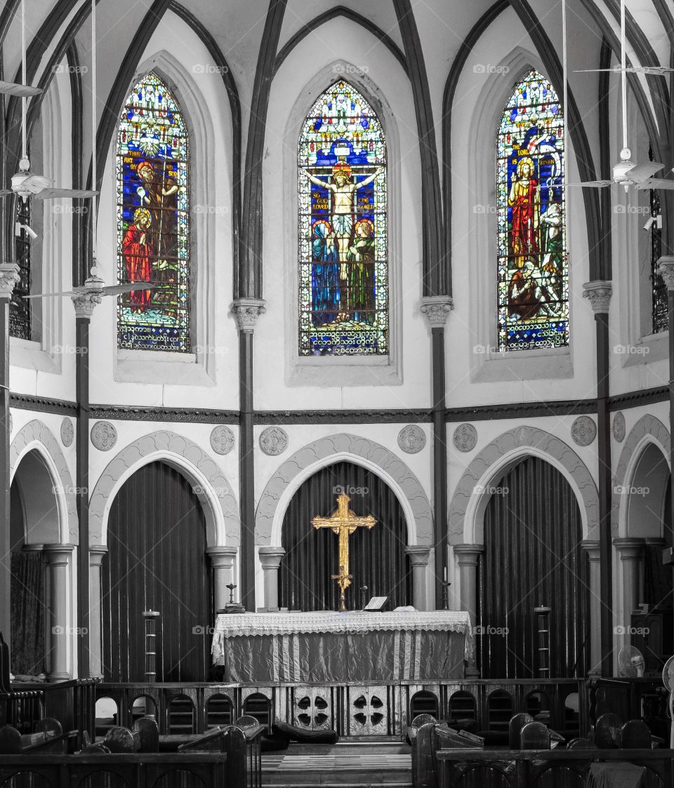 Beautiful church in Rangoon Myanmar , Saint Mary's Cathedral