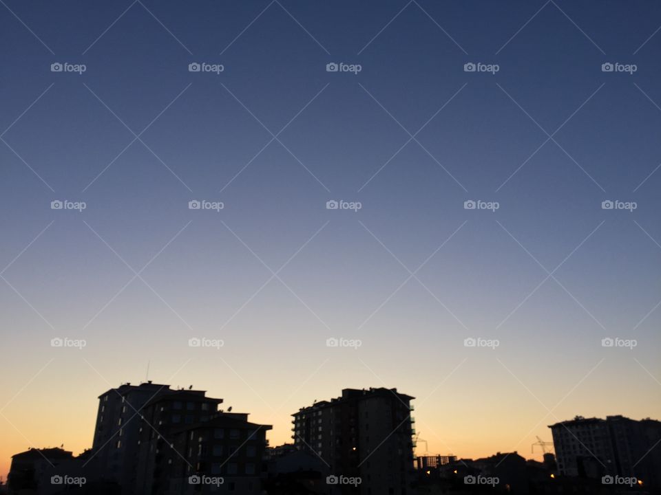 Sunset, No Person, Moon, Dawn, Sky