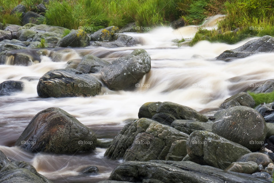 Mountain river stream