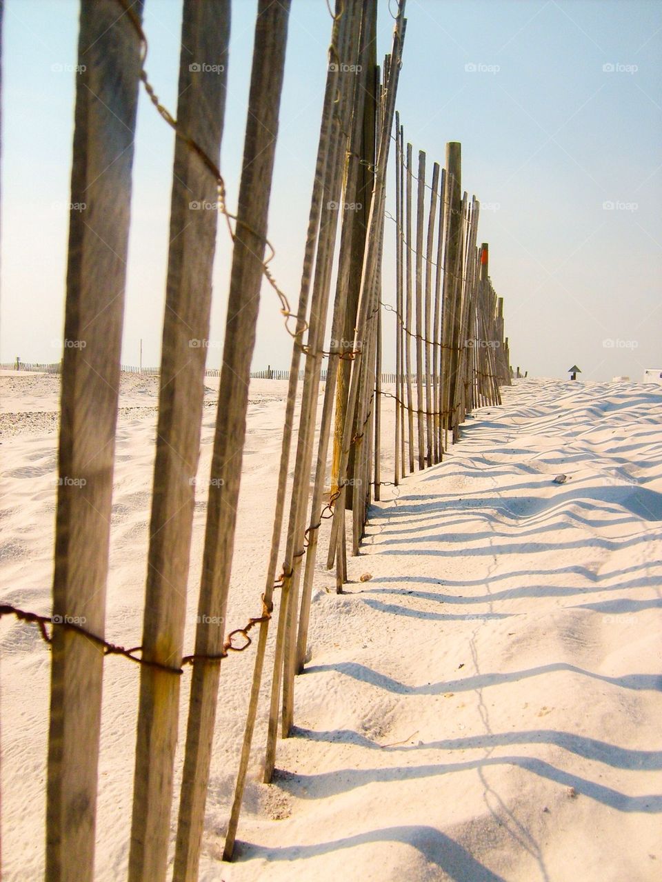 Fence at beach