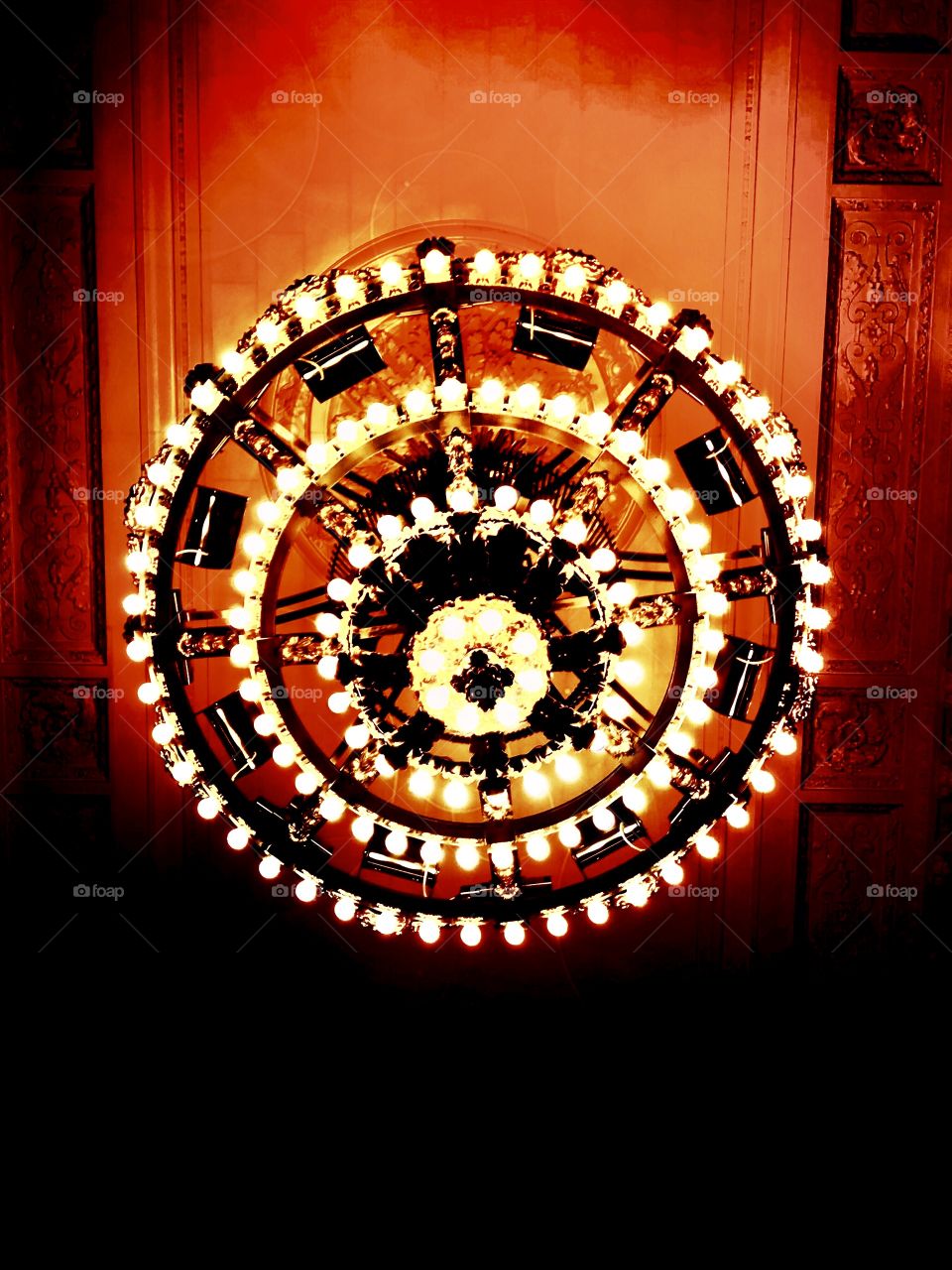 Chandelier in Grand Central Terminal in New York City 