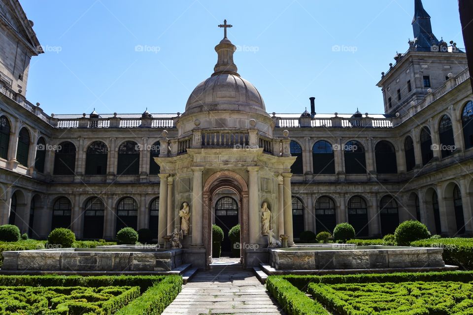 Templete de los Evangelistas. Templete del Patio de los Evangelistas, Real Monasterio de San Lorenzo del Escorial (El Escorial - Spain)