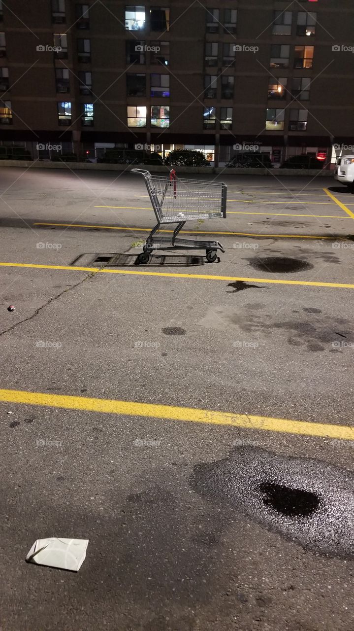 lone shopping cart