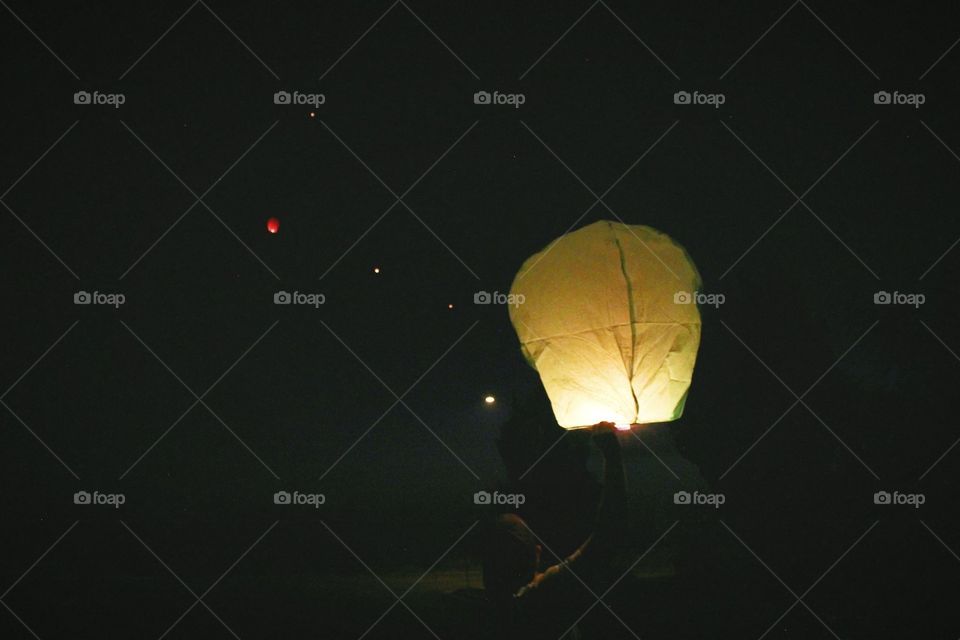 Paper lantern release