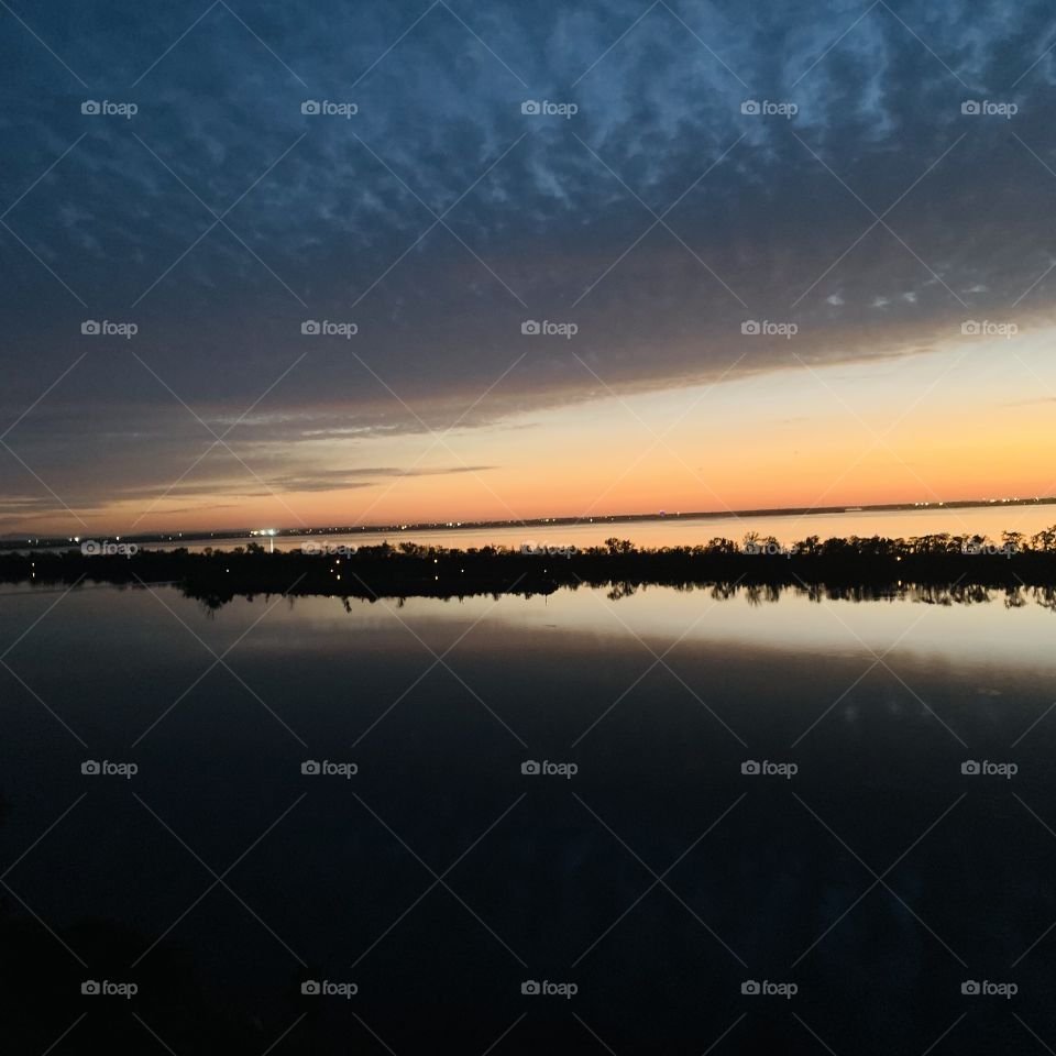 Sunset on the St.Lawrence river, Quebec, Canada 🍁