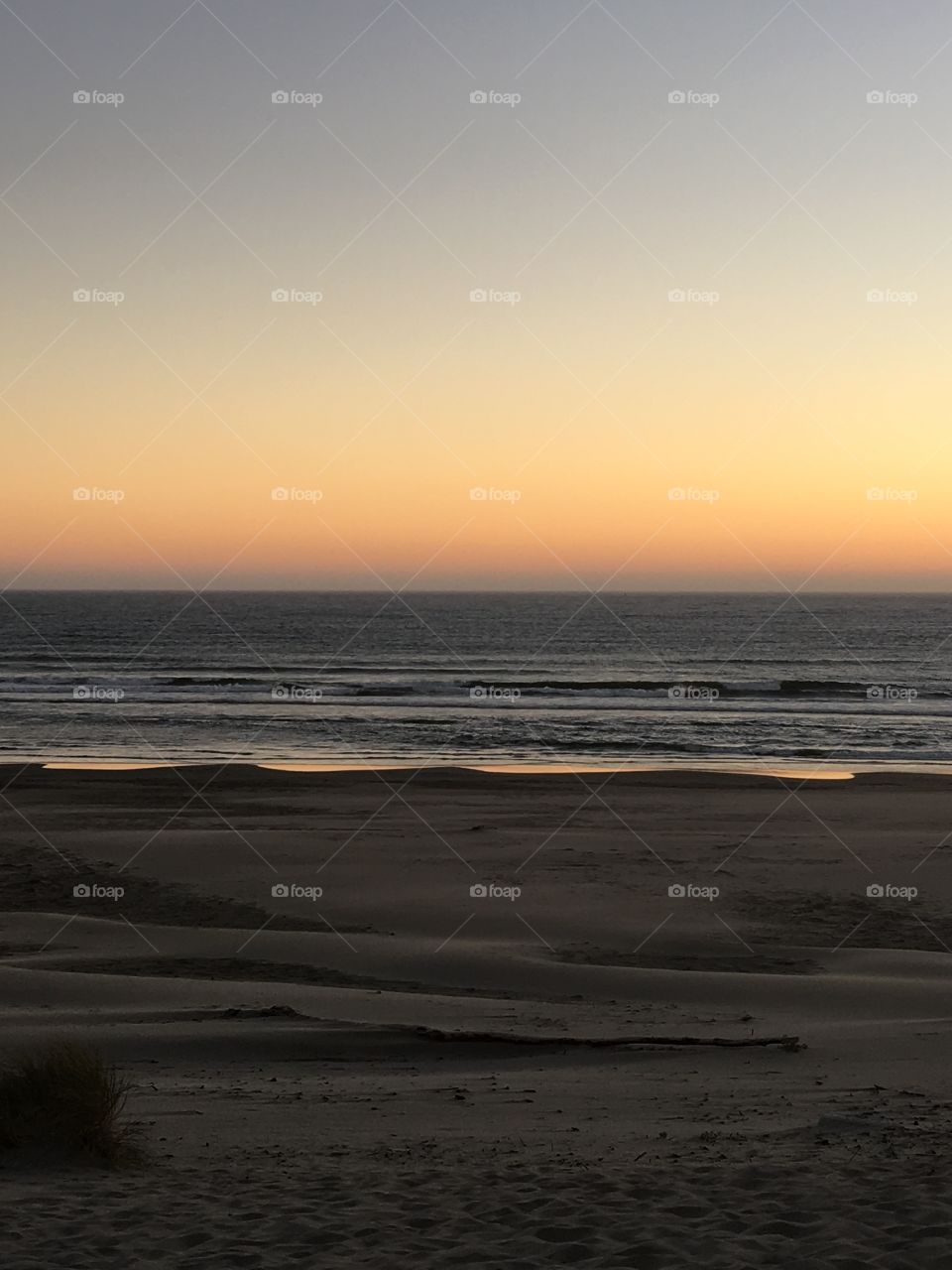 Late sunset at the coast