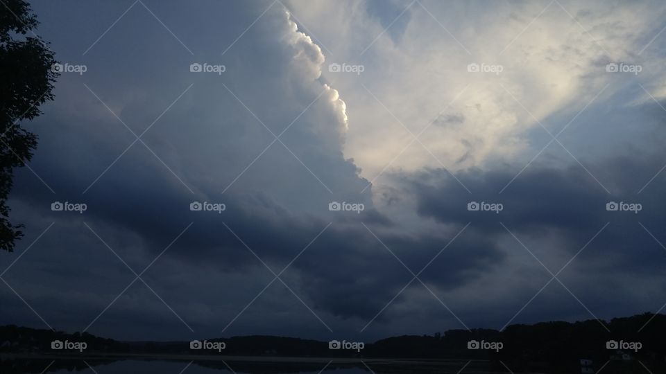 Low angle view of storm clouds