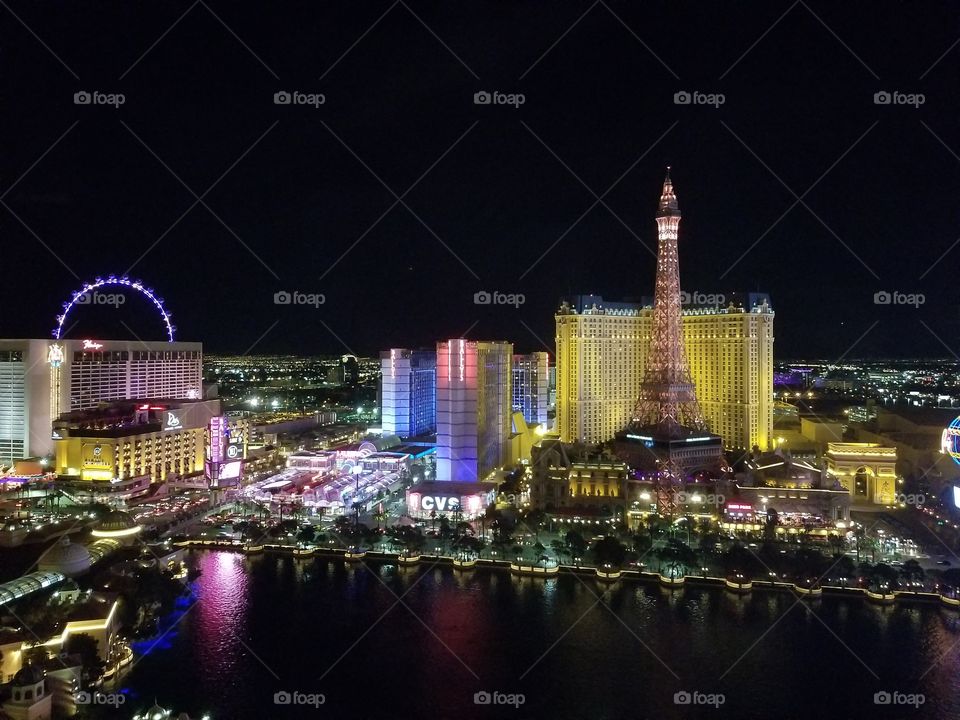 Las Vegas hotel views from Bellagio of Paris