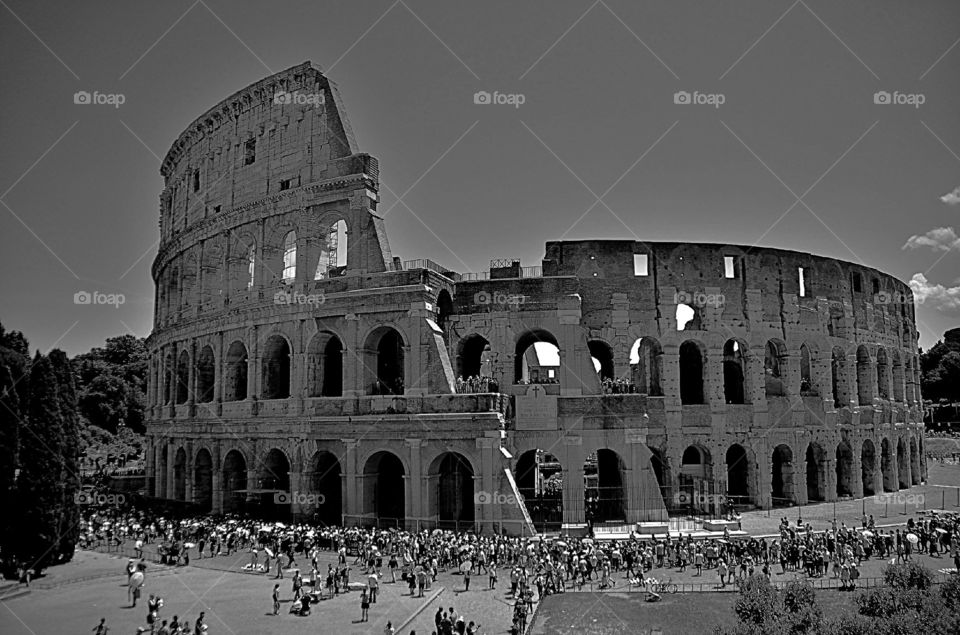 Colosseum black and white