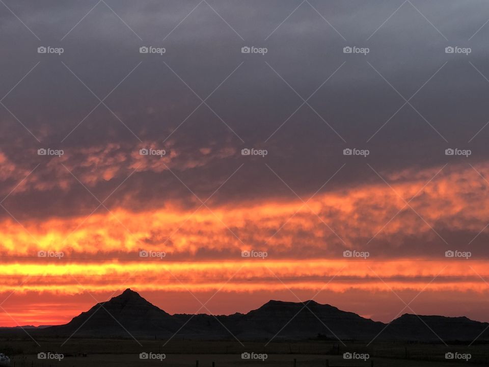 Sunset in South Dakota