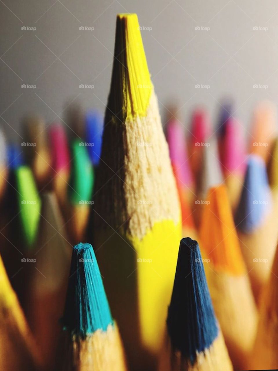 Close-up of a colored pencils