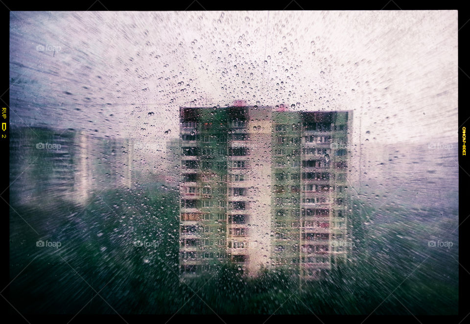 Raindrops on window backdrop