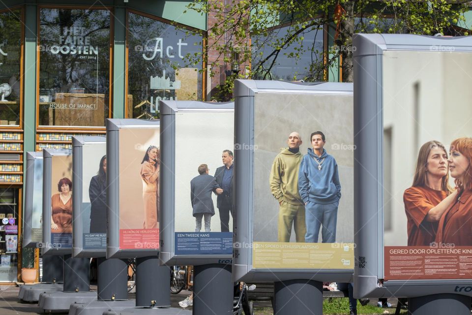 Billboard Open Mind Outdoors Photo Exhibition At Amsterdam The Netherlands 27-4-2023