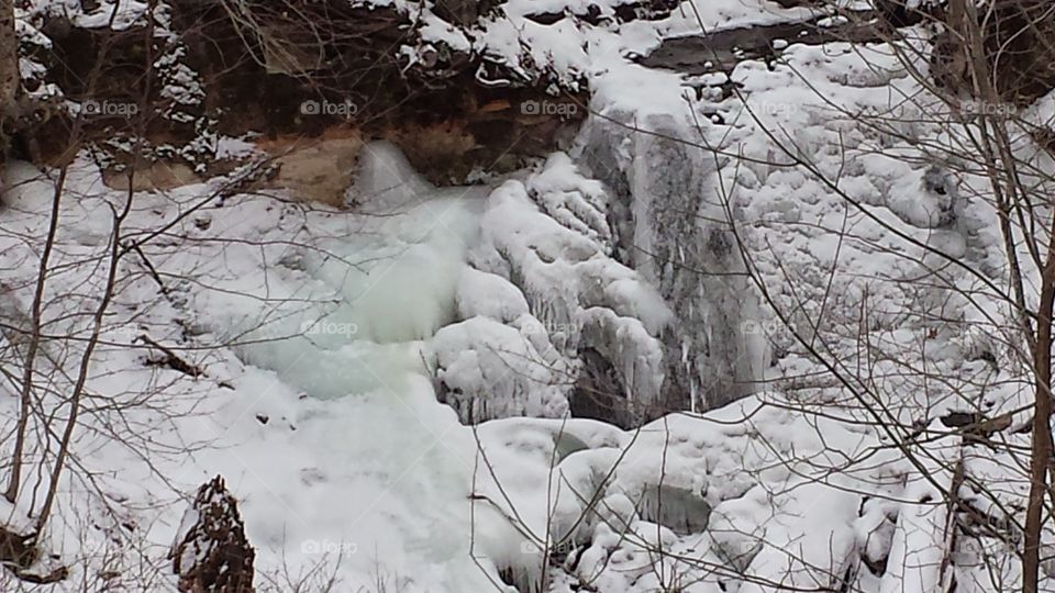 Frozen Waterfall. Northern Wisconsin