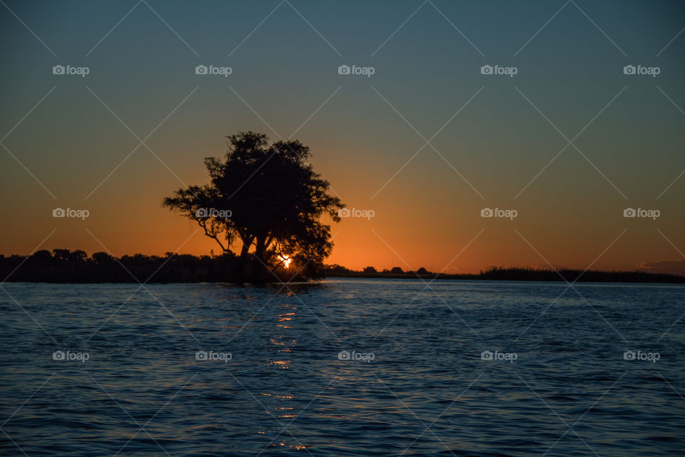 Sunset over the Chobe River 