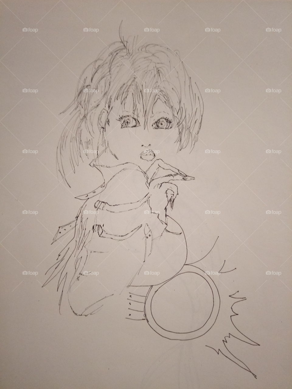 Zeichnung, Mädchen, Comic