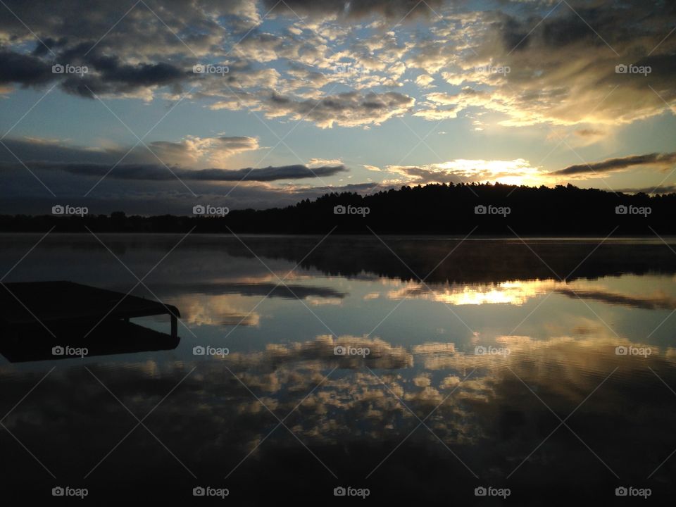 Morning at the lake in Poland 