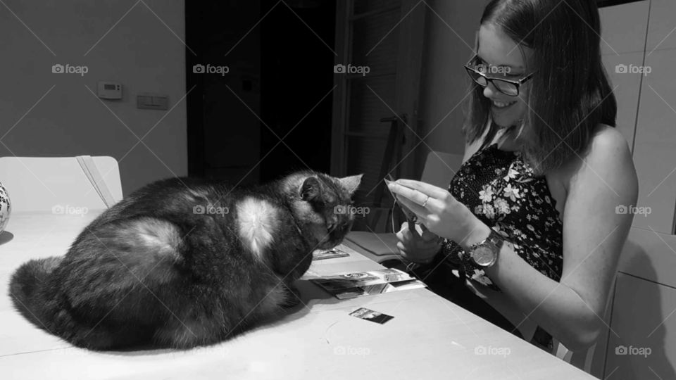 Me making my new photo book with my friend...