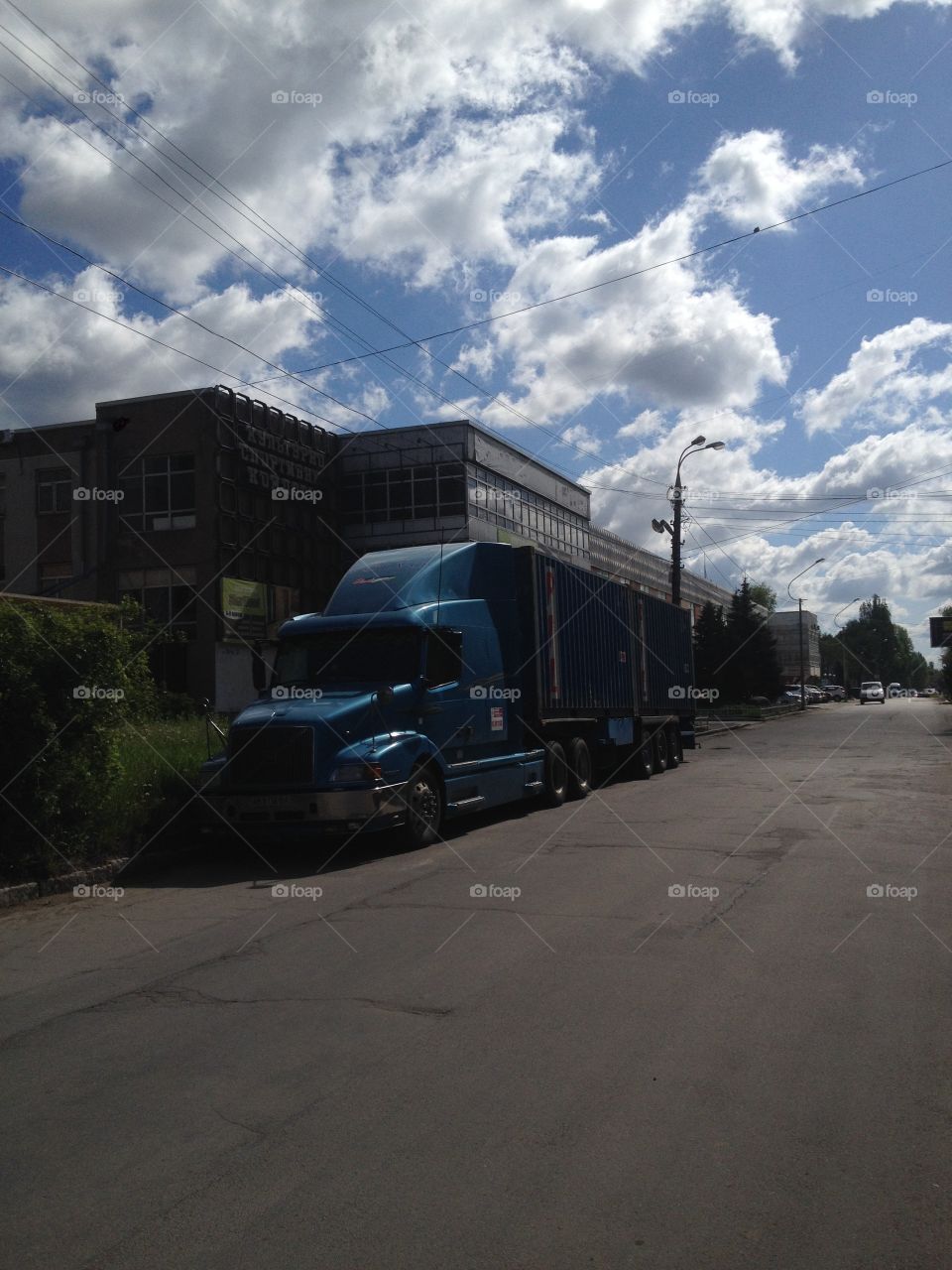 Volvo truck. Big car truck