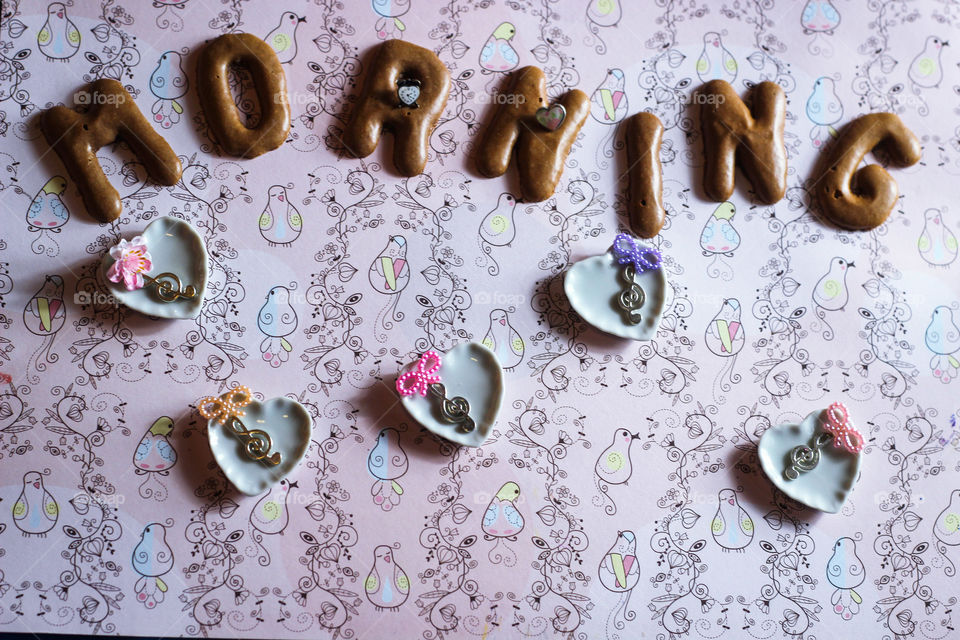 morning cookies plate miniature music