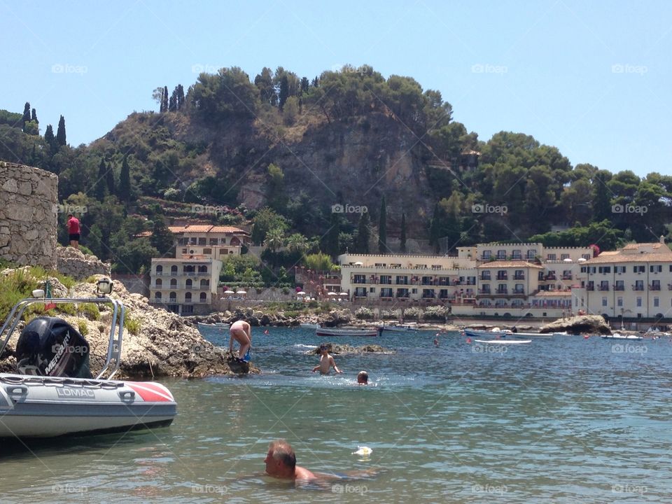 At the Taormina beach. At the Taormina beach during my holiday 