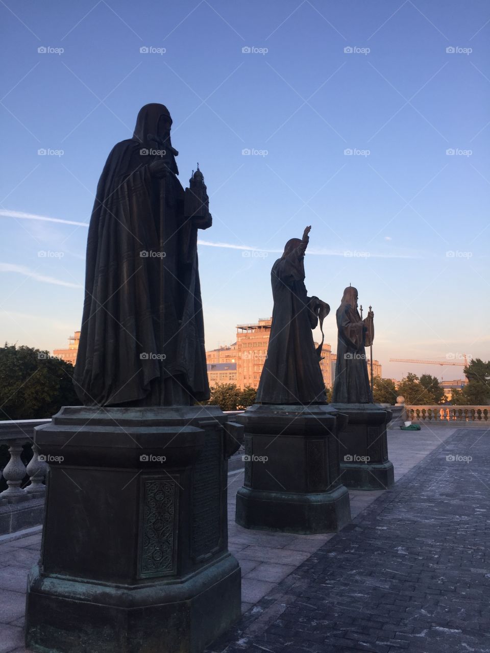 Three saints. Orthodox patriarchs in Moscow