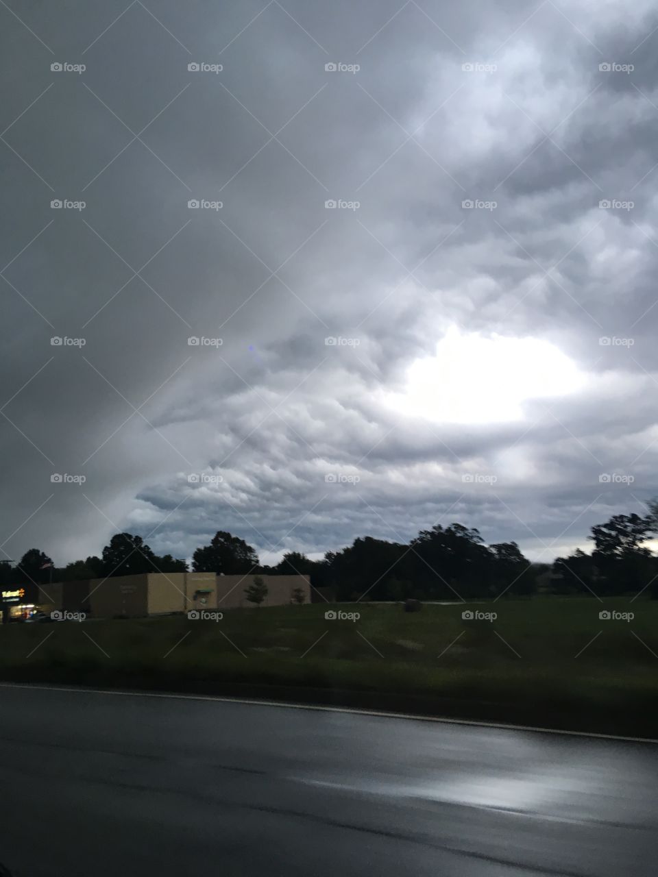 This is the rainy clouds this morning. Here it comes it’s almost here! Let it rain!!