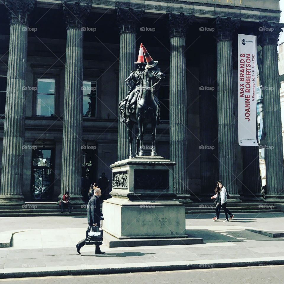 Duke of Wellington statue, Glasgow!! 