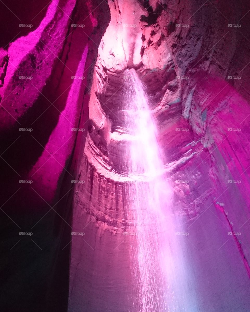 flow below. underground waterfall in Chattanooga, TN
