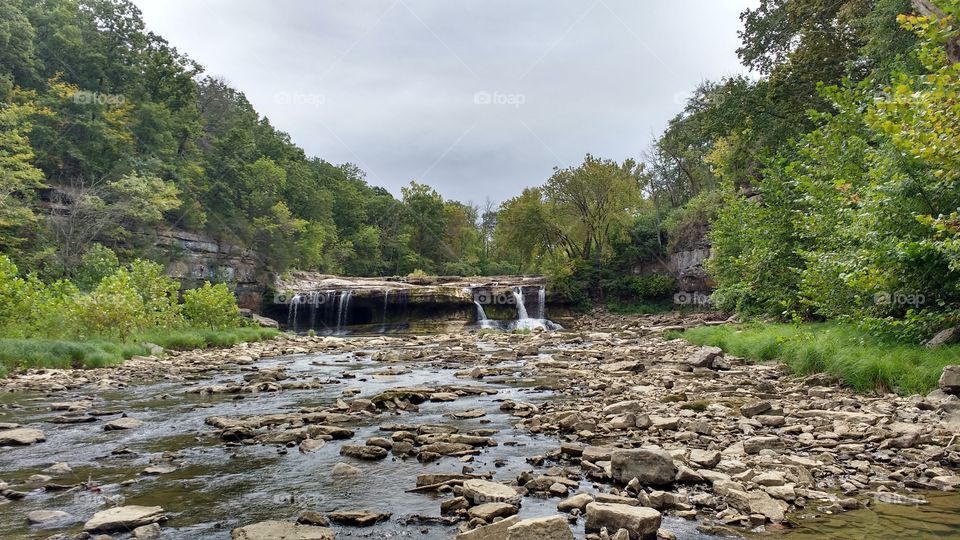 beautiful hidden falls in Indiana.
people photo these falls but no one has this angle!