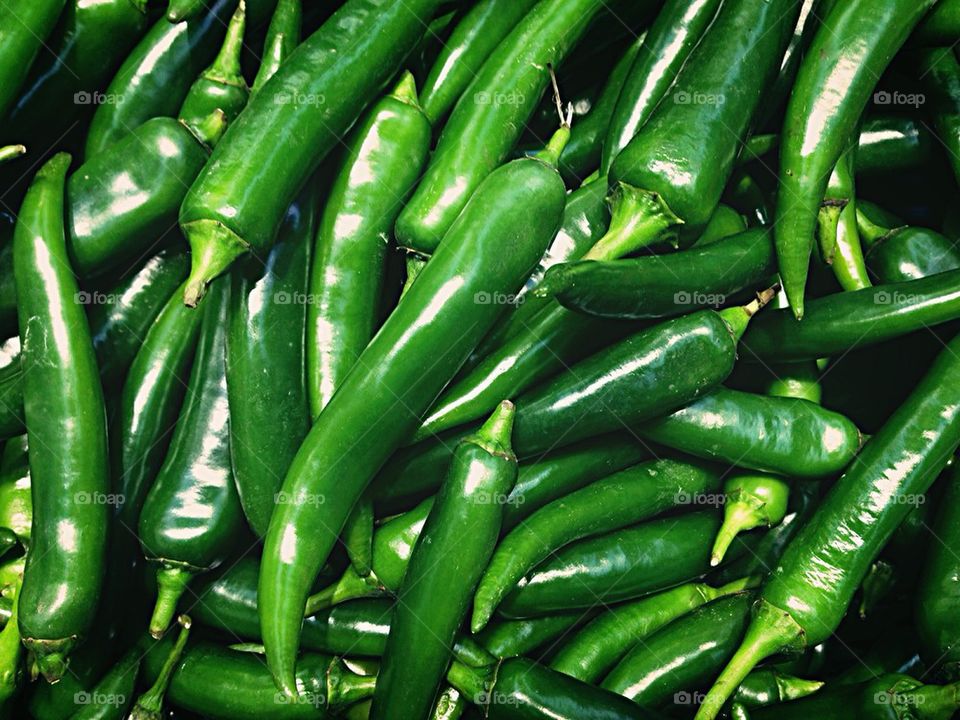 Green Hot Peppers