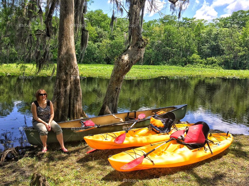 Kayaking on the Wekiva River, lunch break :)