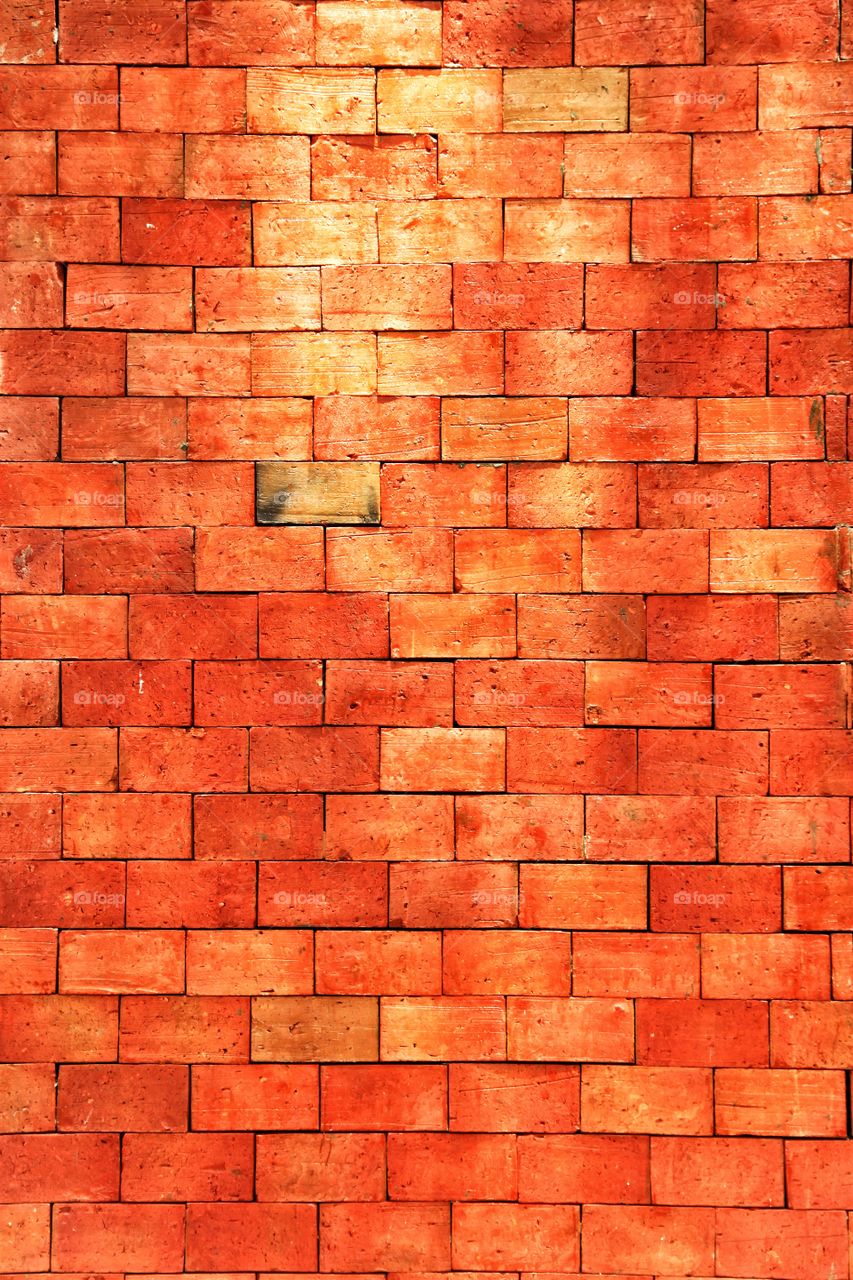 Beautiful orange wall.