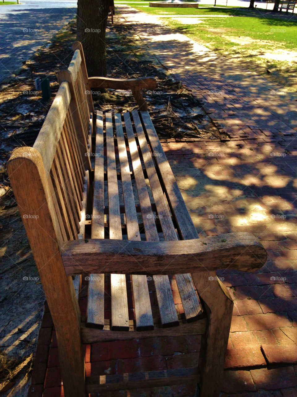 Park Bench At Dusk