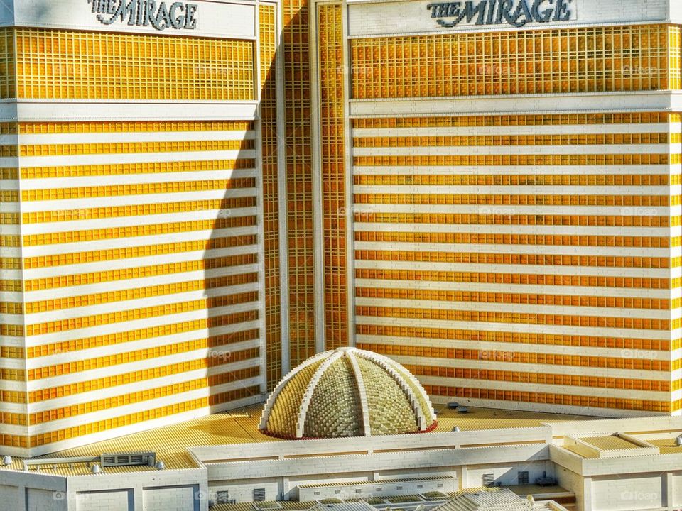 Las Vegas Mirage Casino. Diorama Of The Luxury Hotel
