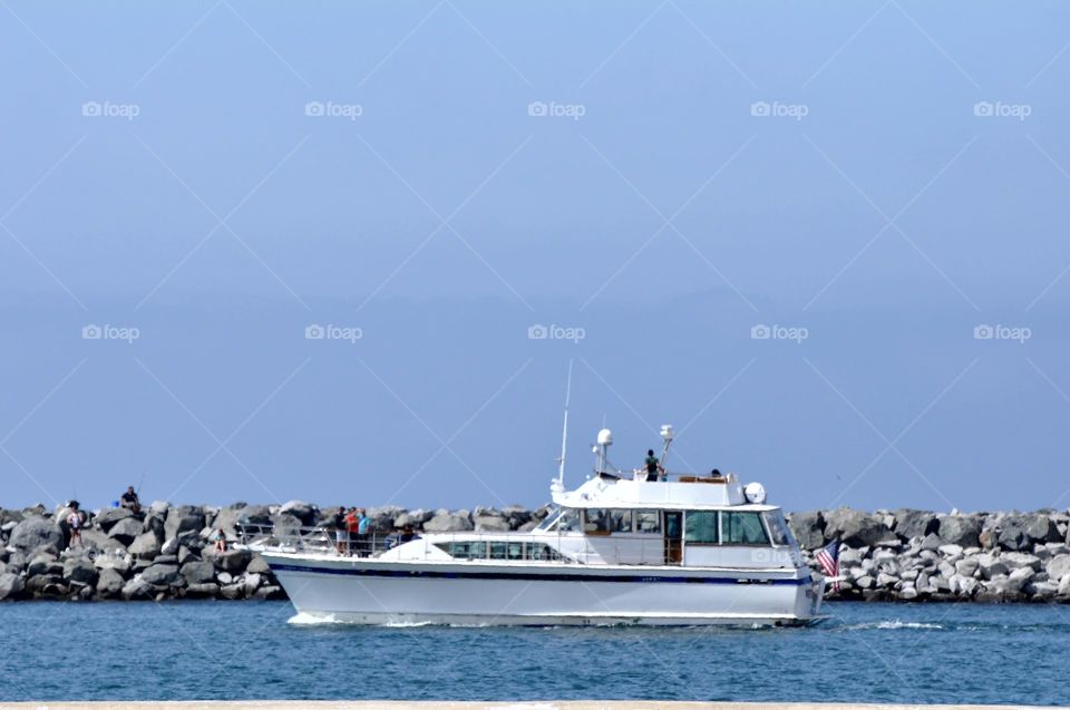 Boat leaving the harbor