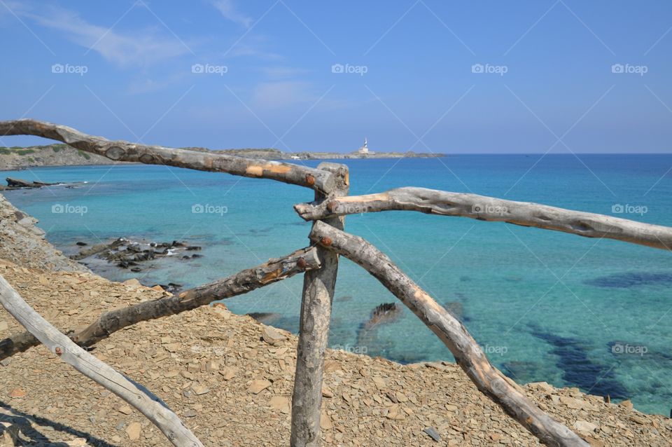 Balearic sea on menorca island