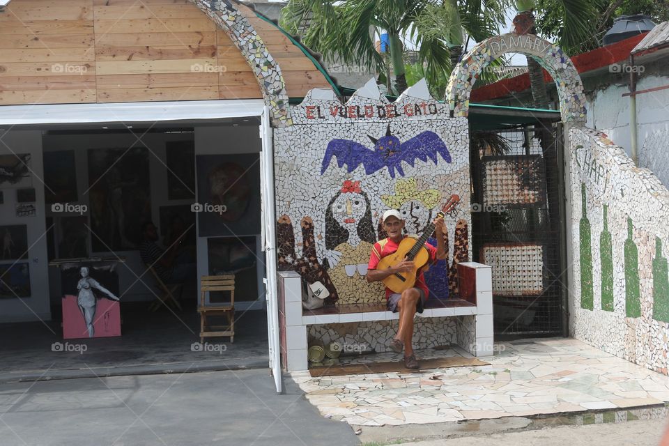 Street musician in Havana