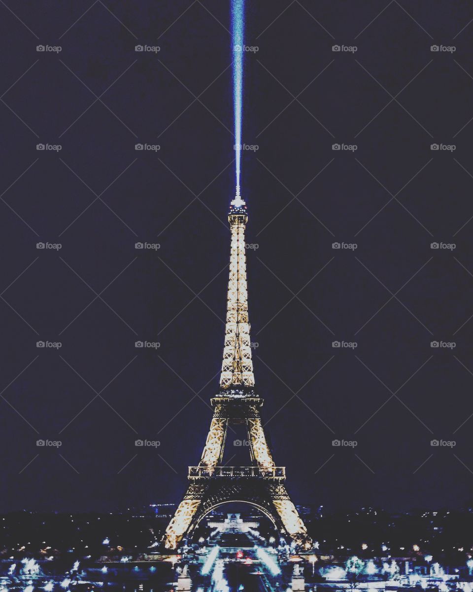 Eiffel tower @ night in Paris.