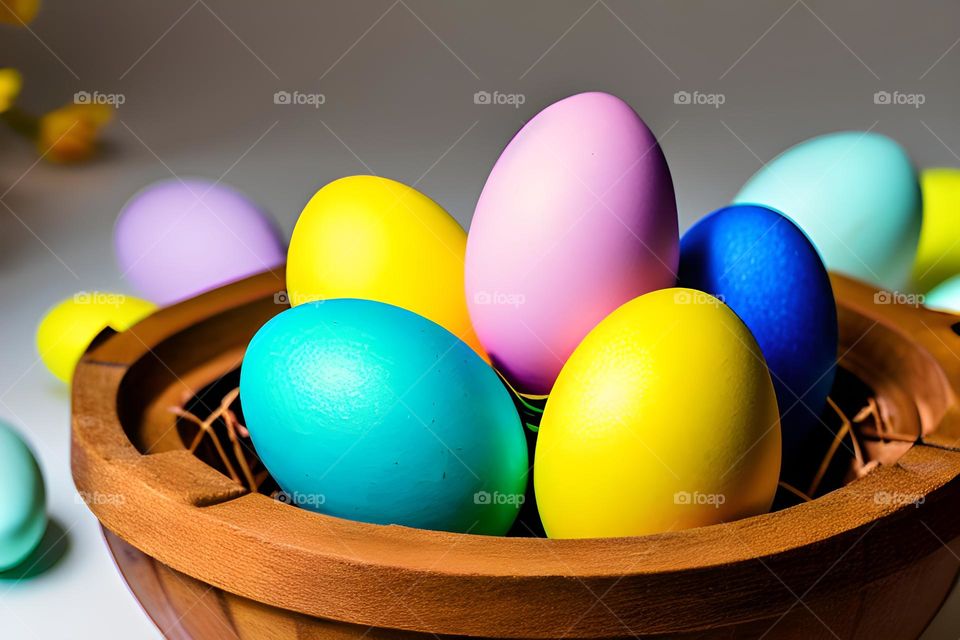 Easter feast, Easter eggs, colored eggs, Spring, Egg
