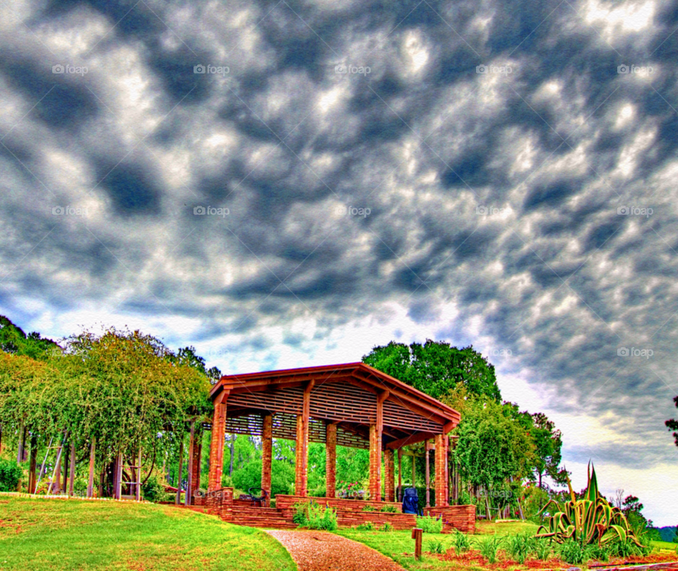 garden dark storm dark clouds by lightanddrawing