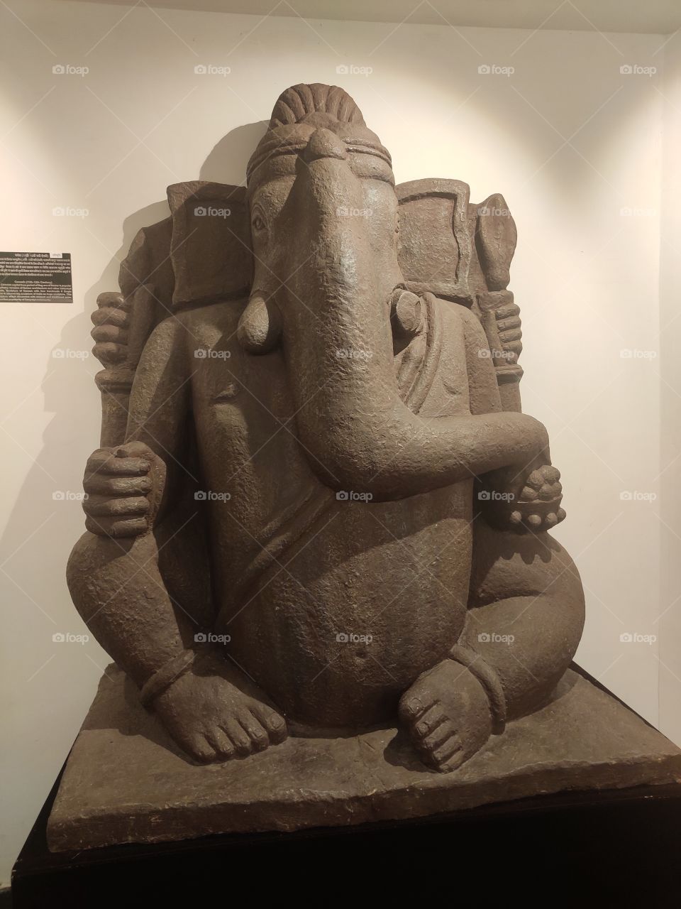 lord Ganesha statue placed in Raipur museum.its estimated that it is 11th to 12th century old. carved on one piece rock shows craftsmanship. in Hindu culture lord Ganesha is worshipped first before any ritual who is son of lord Shiva n Devi Parvati.