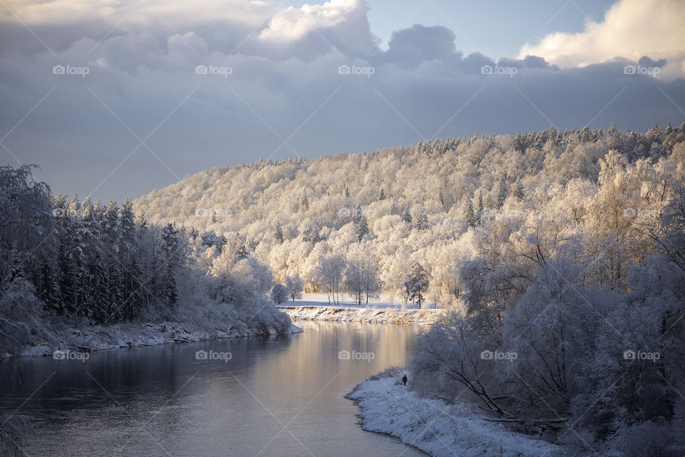 River Gauja in Sigulda, Latvia