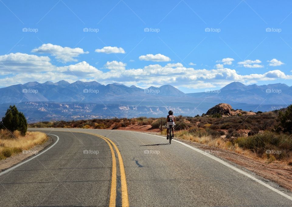 Bike Rider in the desert