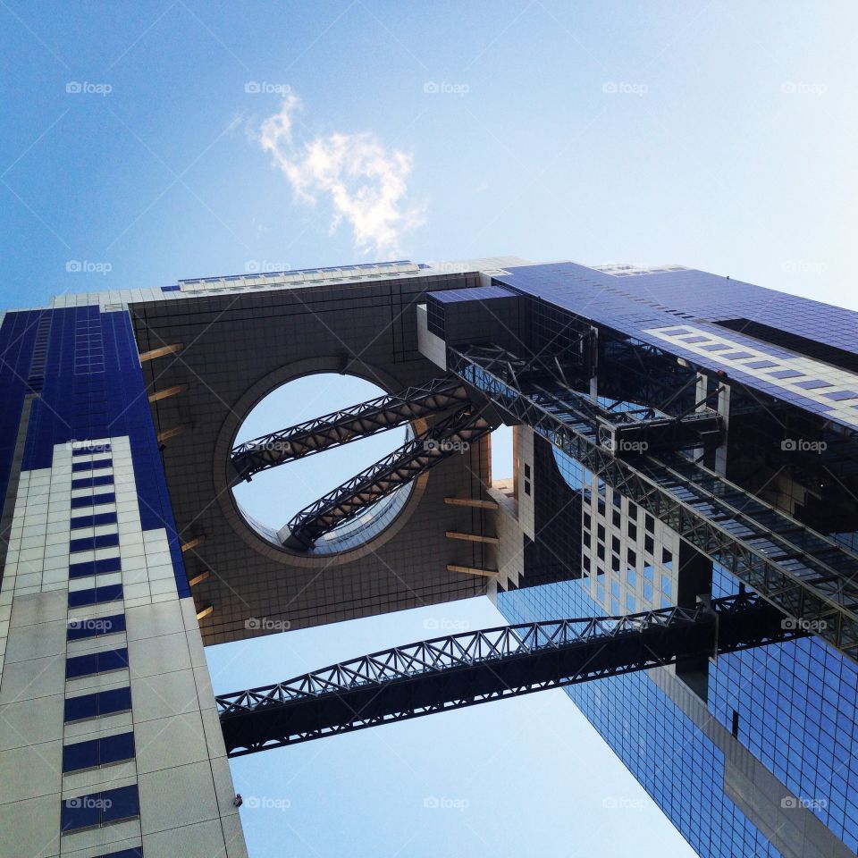 To the sky . Umeda Sky Building, Umeda, Osaka, Japan.