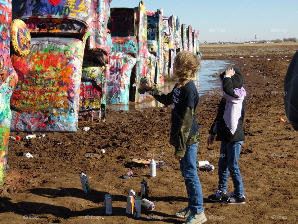 More fun times at the Cadillac ranch