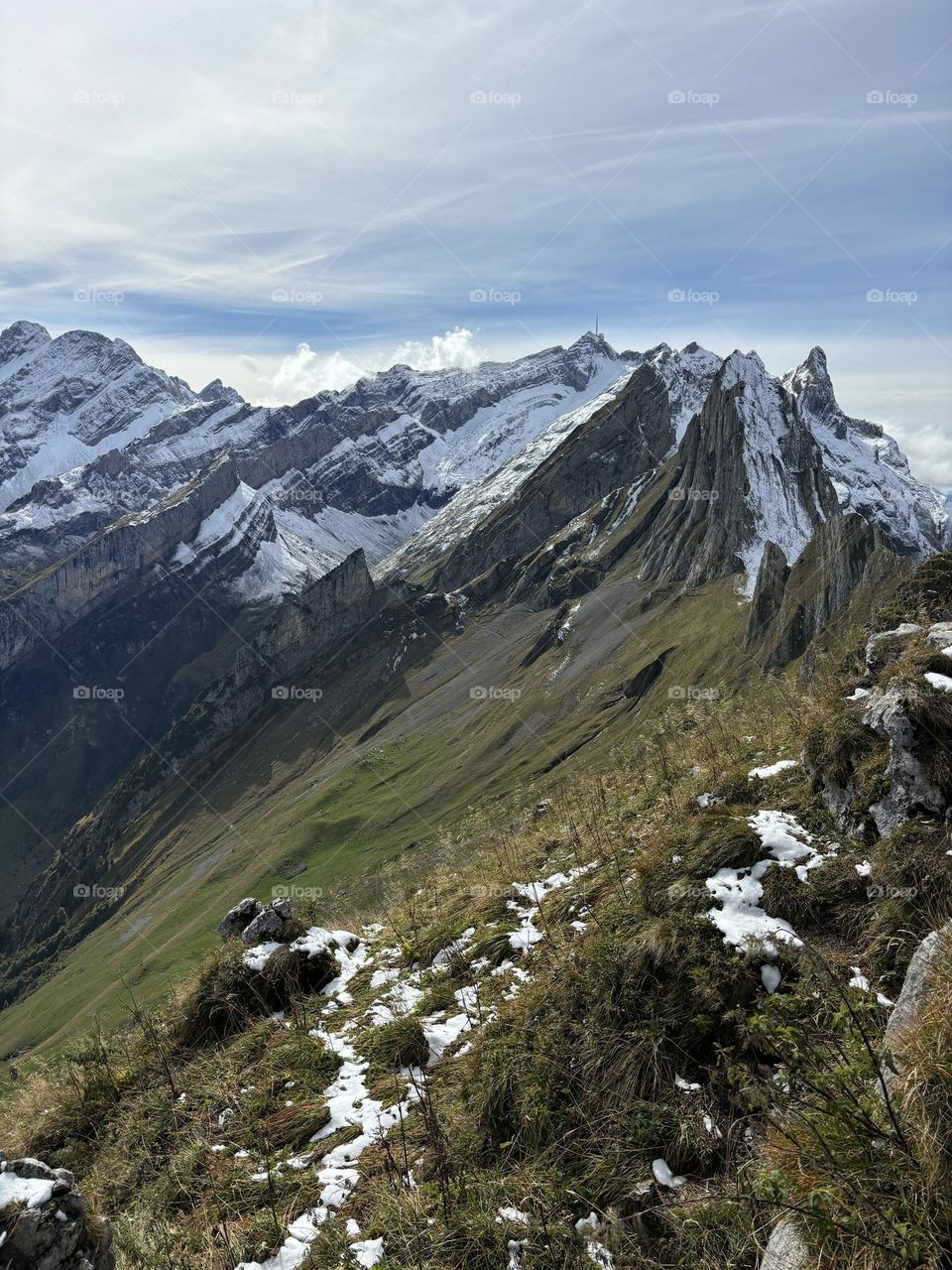 Snowy mountains in Switzerland 