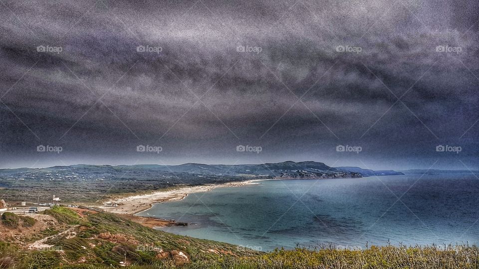 Awesome seascape in Nebida, Sardinia, Italy