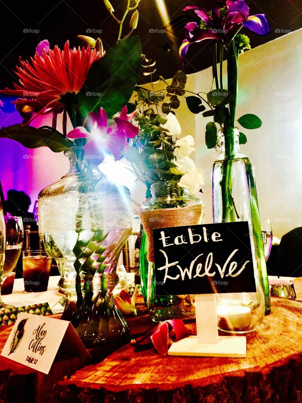 Wedding reception centerpiece 