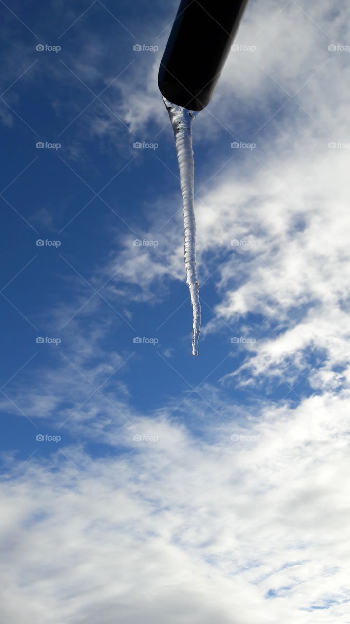 icicle ice blue sky clear